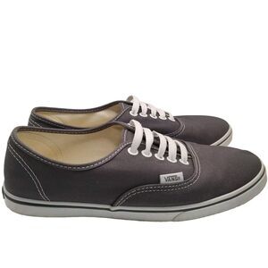 VANS Off the Wall Grey Lace-Up Skate Shoes Sneakers Unisex Sz M 7/W 8 1/2 Canvas